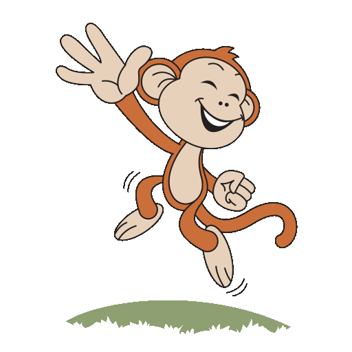 Skacząca maskotka małpka